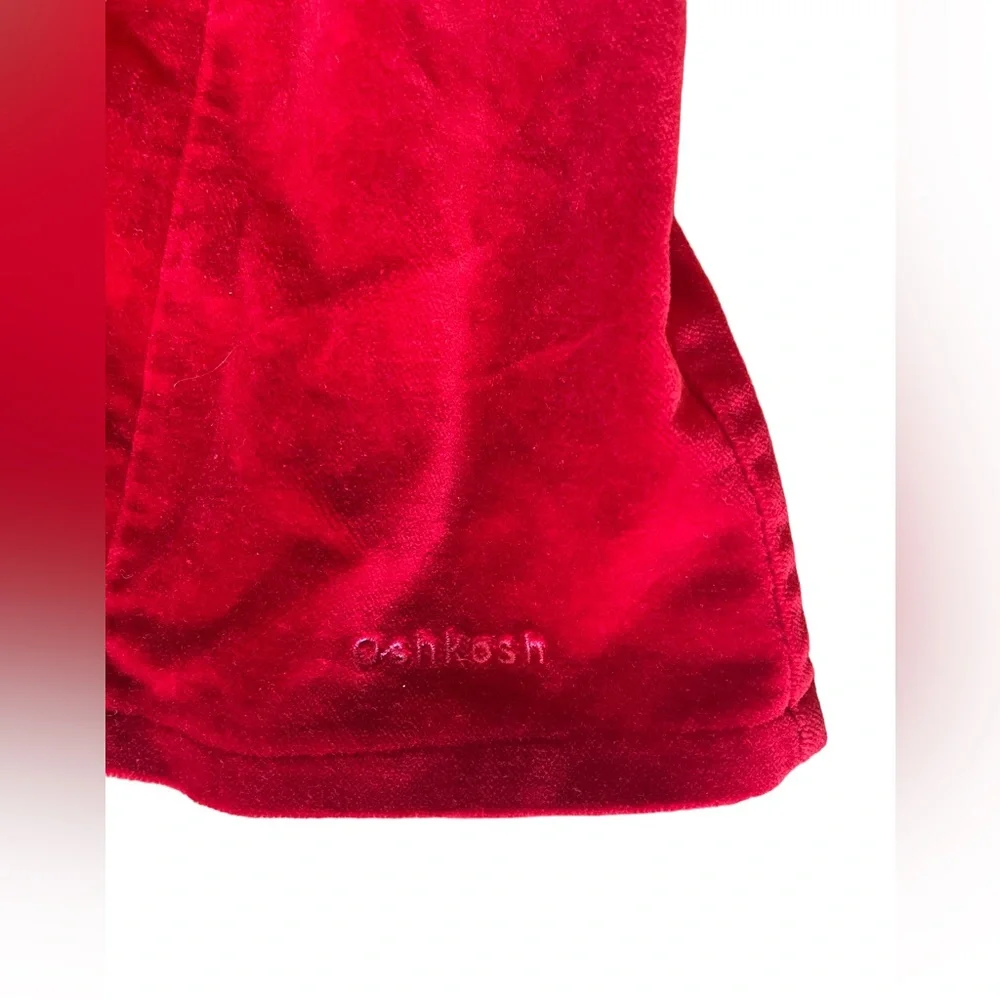VTG OshKosh‎ Velvet Dress Girls 6x Rose Embroidery